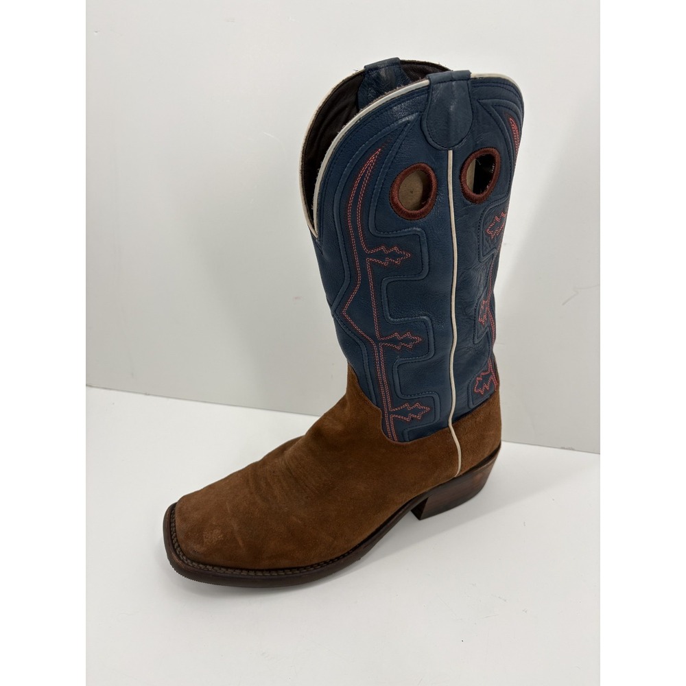 Tecovas The Cody Blue & Brown Cowhide Leather Boots Men's 12.5 D, EXCELLENT